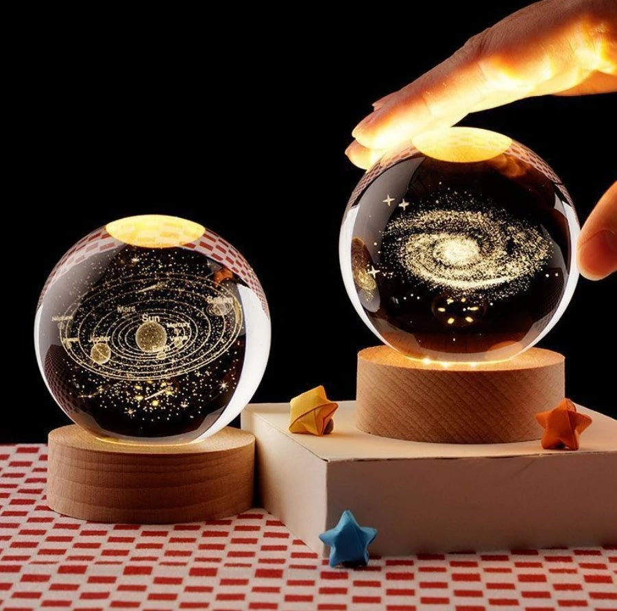 3D Galaxy Crystal Ball Table Lamp
