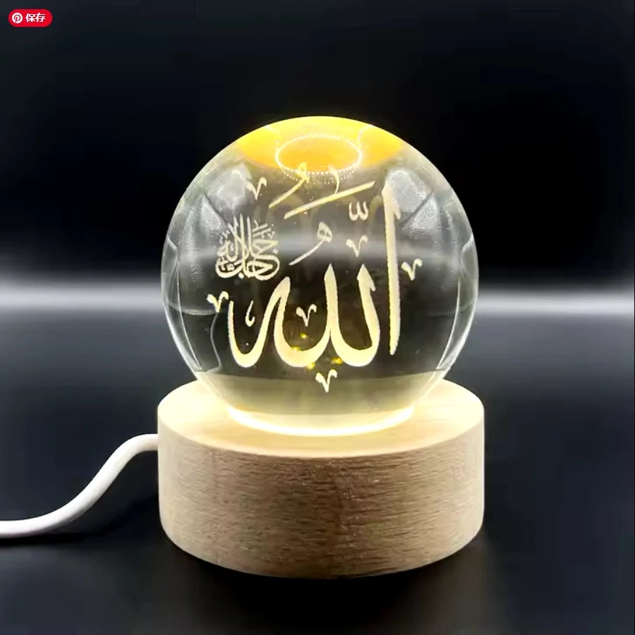 3D Galaxy Crystal Ball Table Lamp