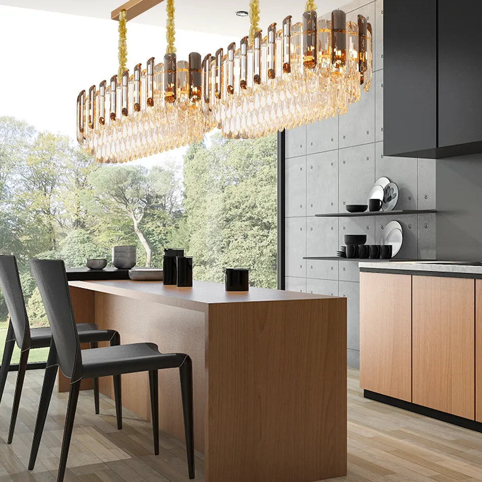 LUVODI Opulent Crystal Chandelier Lamp