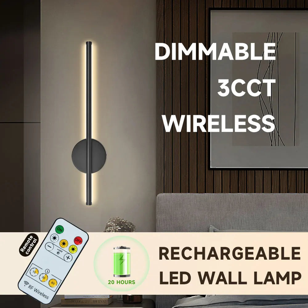 Rechargeable 50cm Wireless LED Wall Sconce