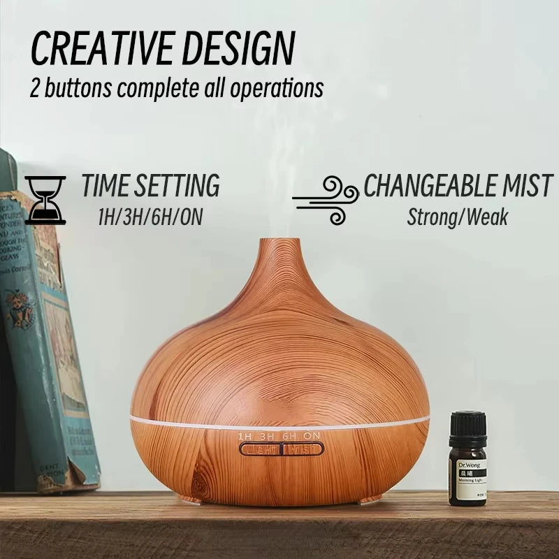 Wood Grain Ultrasonic Aroma Diffuser