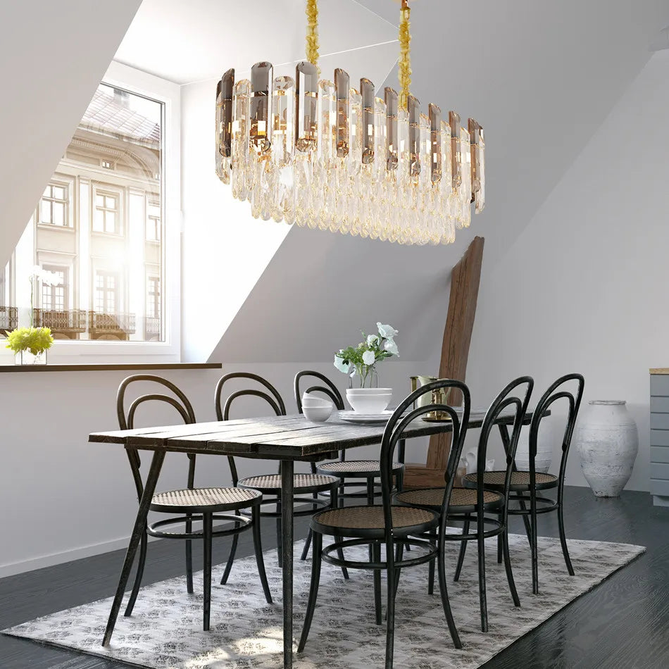 LUVODI Opulent Crystal Chandelier Lamp
