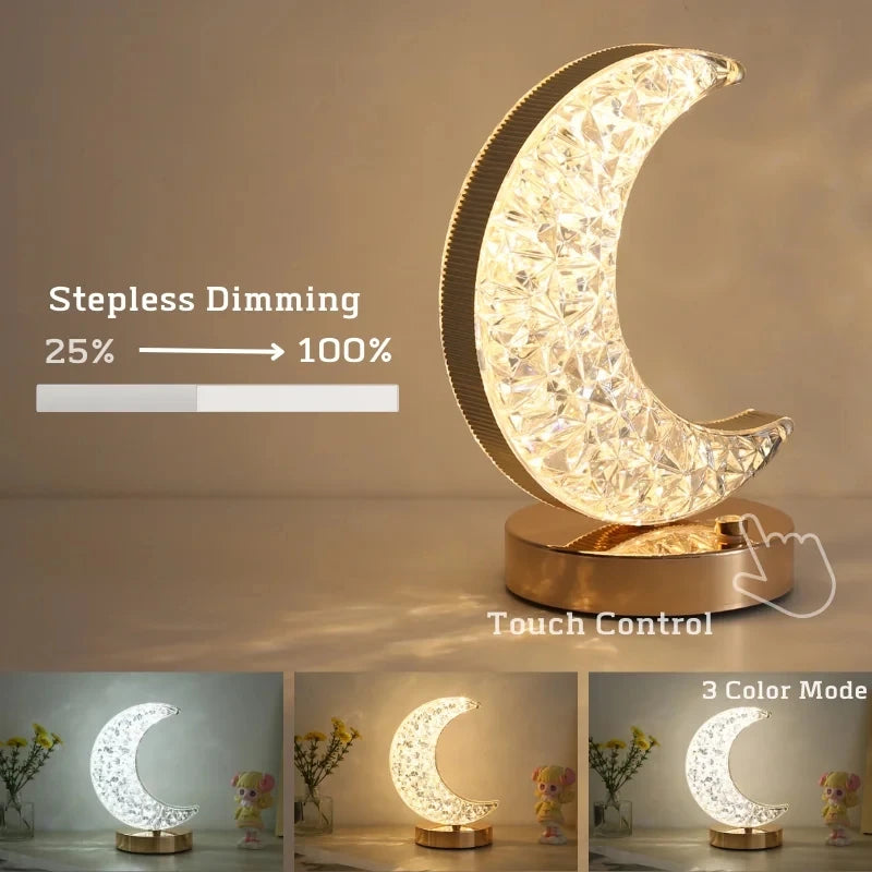 Crystal Touch Dimming Star Night Lamp