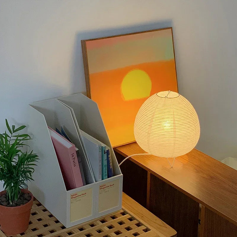 Japanese Lantern Rice Paper Table Lamp