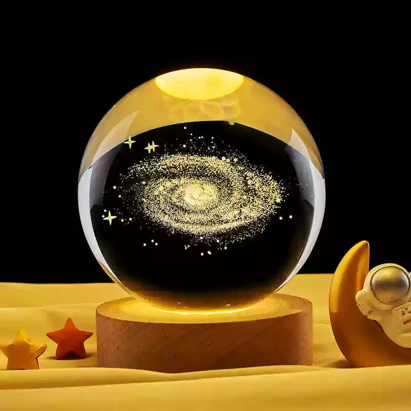 3D Galaxy Crystal Ball Table Lamp