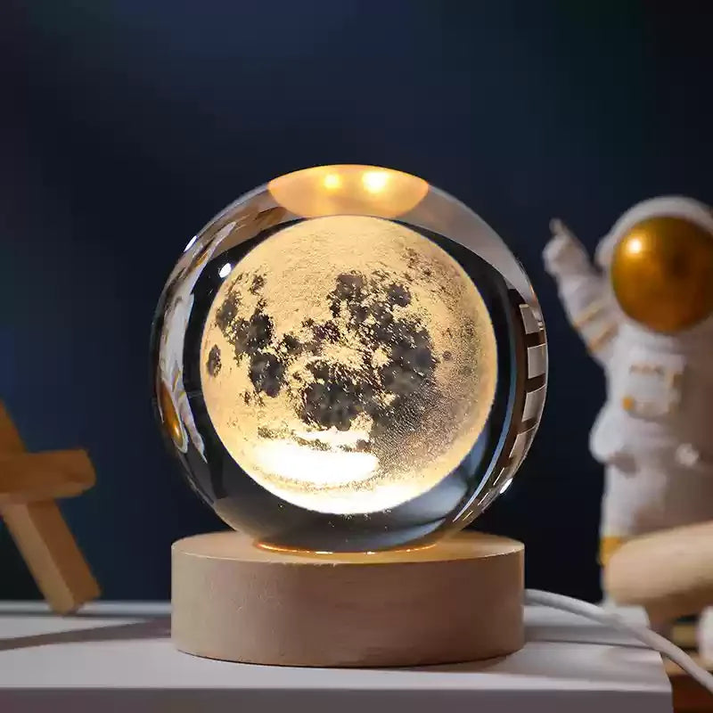 3D Galaxy Crystal Ball Table Lamp