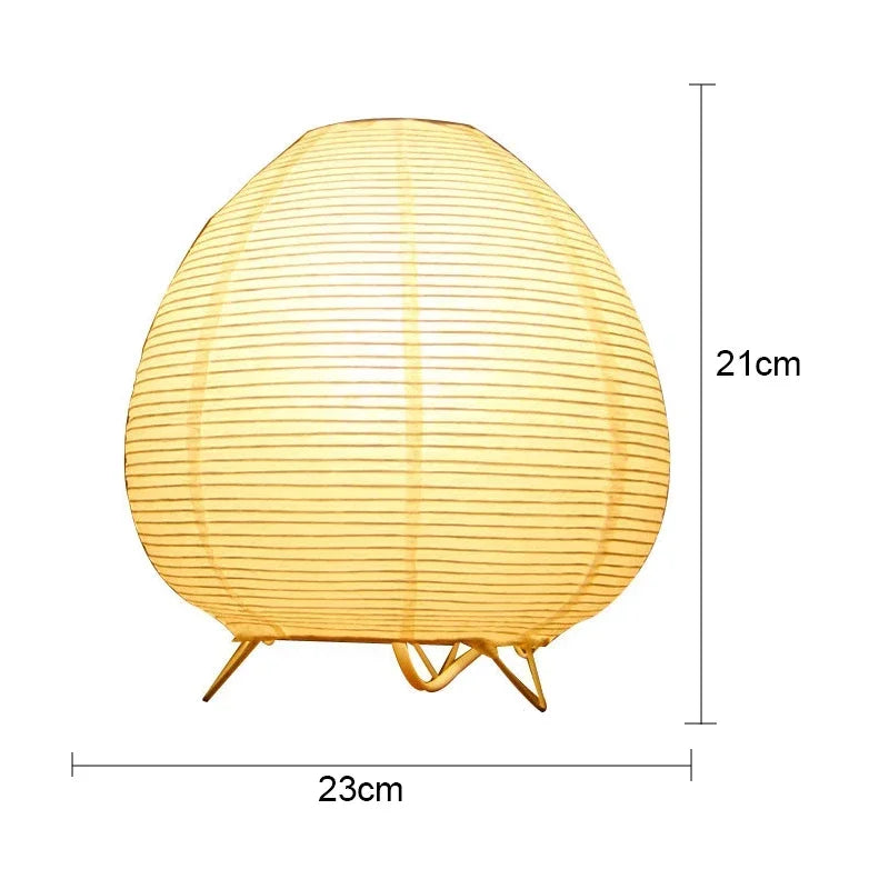 Japanese Lantern Rice Paper Table Lamp