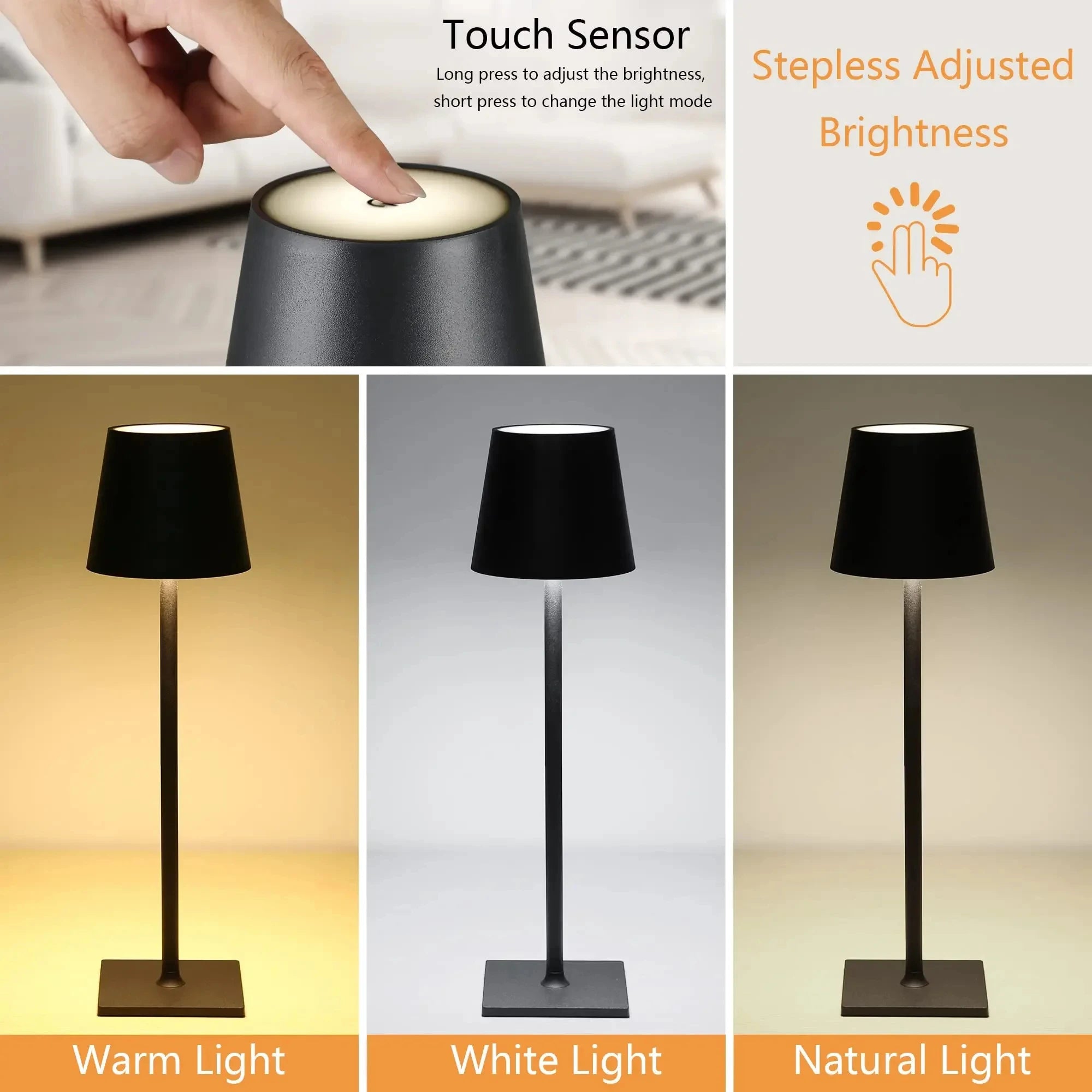 Wireless Touch Rechargeable LED Table Lamp