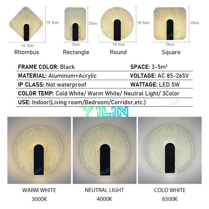Modern Acrylic Nordic LED Wall Lamp