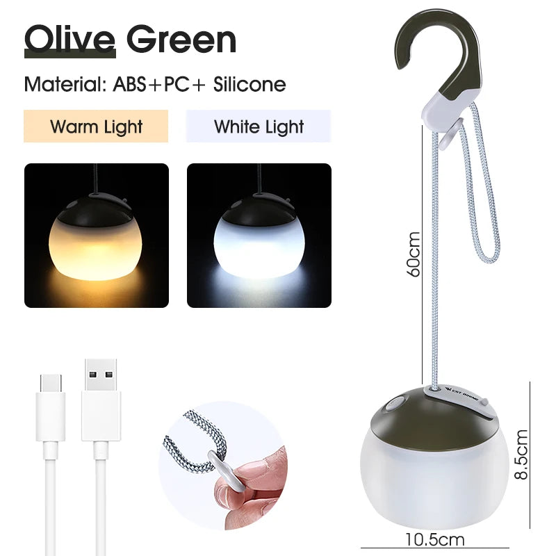 Rechargeable LED Camping Tent Hanging Lantern