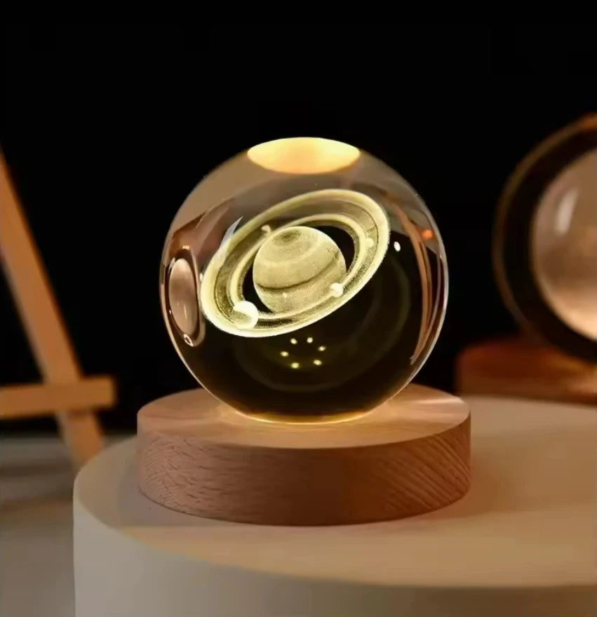 3D Galaxy Crystal Ball Table Lamp