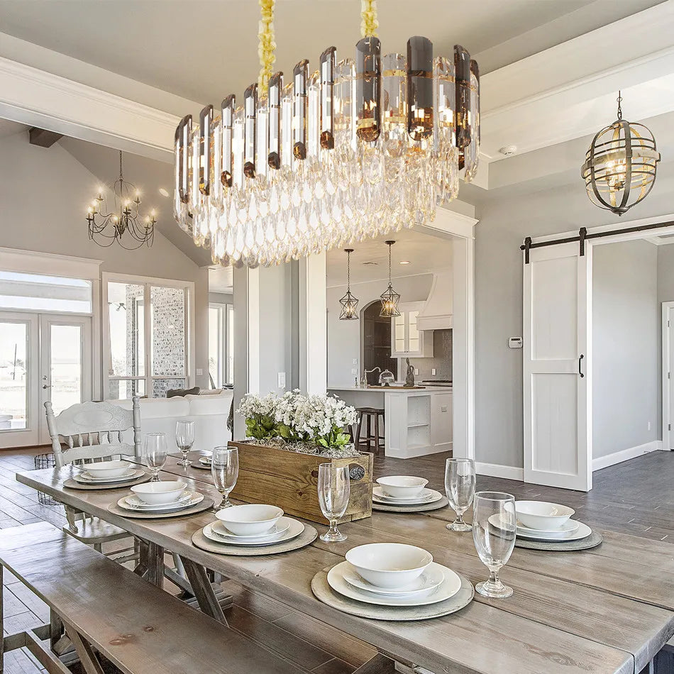 LUVODI Opulent Crystal Chandelier Lamp
