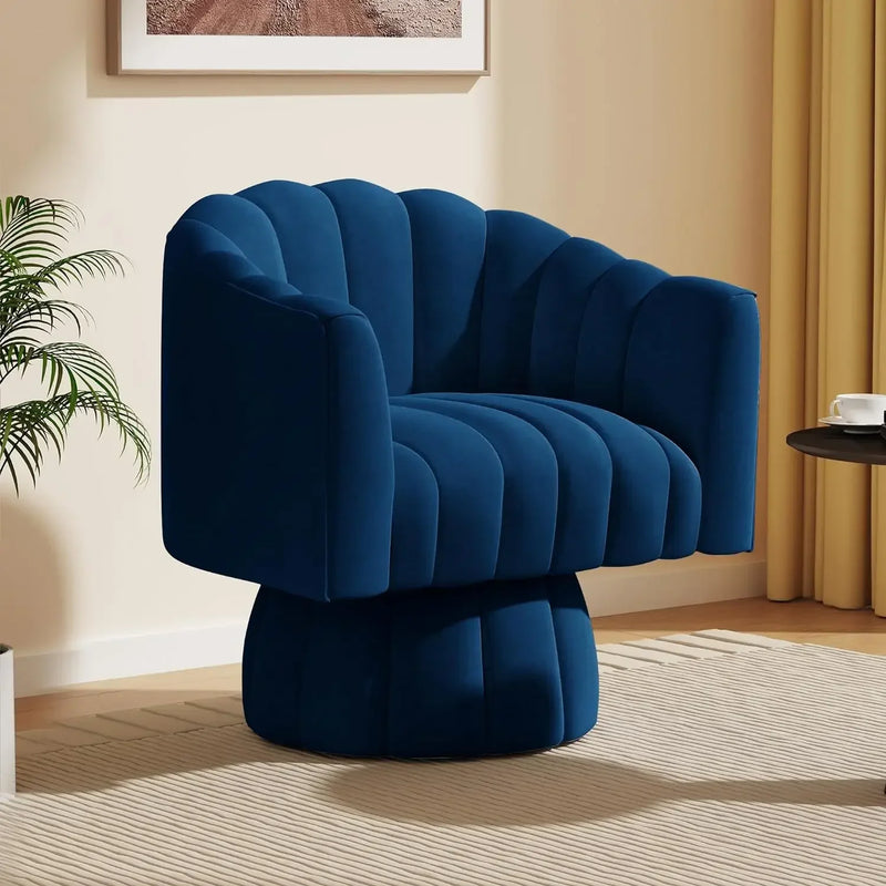 Elegant swivel velvet chair in luxurious design