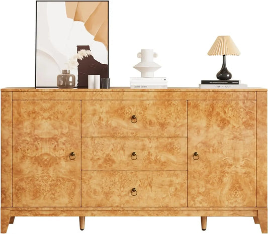 Contemporary wooden sideboard with drawers