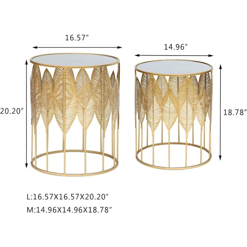 Luxe Gold Duo Side Tables