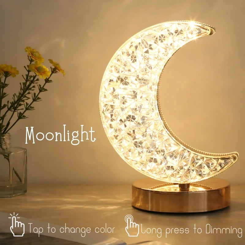 Crystal Touch Dimming Star Night Lamp