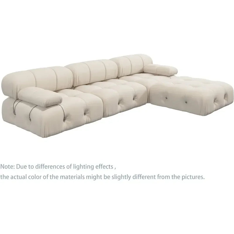 Plush Ottoman Included Sofa Set