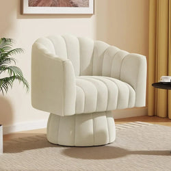 Luxury plush velvet swivel cuddle chair in elegant design