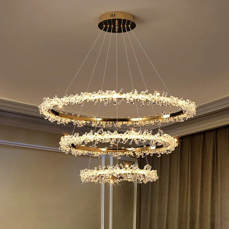 Floral Elegance Crystal Chandelier