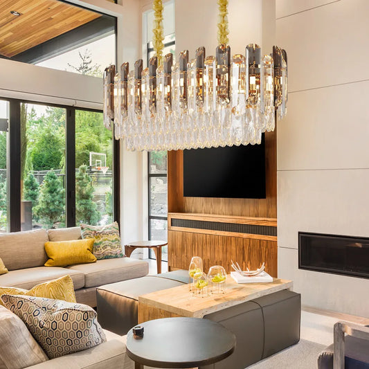 LUVODI Opulent Crystal Chandelier Lamp