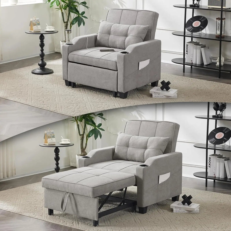 Practical Black Recliner Chair Bed