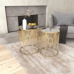 Luxe Gold Duo Side Tables