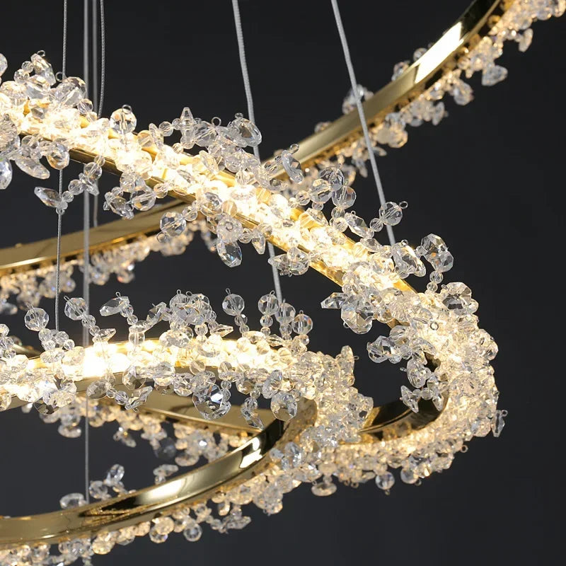 Contemporary Crystal Ceiling Light