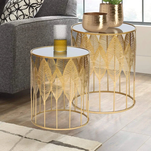 Luxe Gold Duo Side Tables