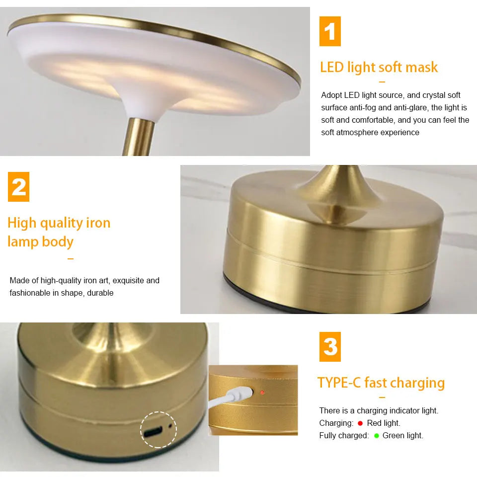 LED Touch Portable Rechargeable Night Lamp