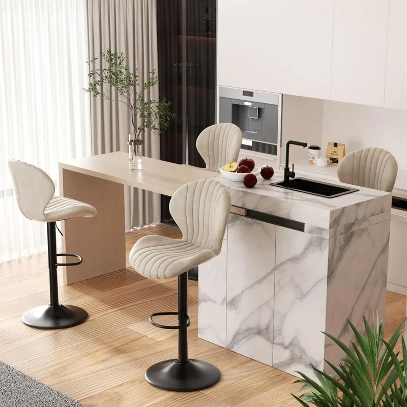 Elegant Modern Swivel Barstool Set