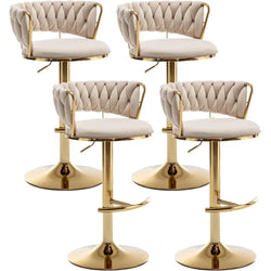 Regal Velvet Gold Bar Stool