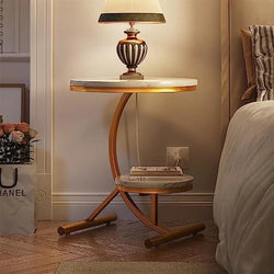 Sofia Gold C-Shape End Table