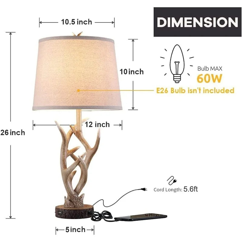 Brown Lamp with Dimension