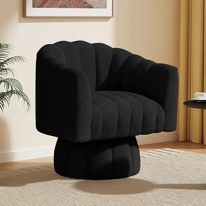 Luxurious home furniture, velvet swivel chair