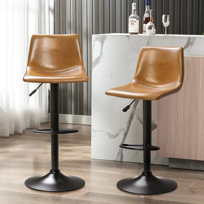 Sleek High-Back Stool Profile