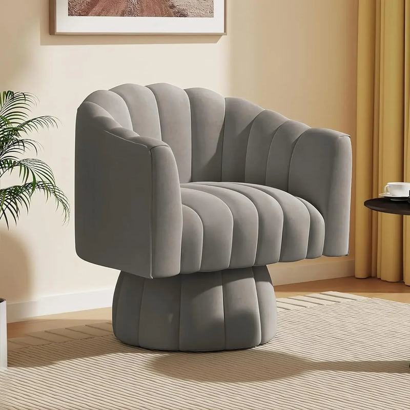 Modern velvet swivel chair for stylish interiors