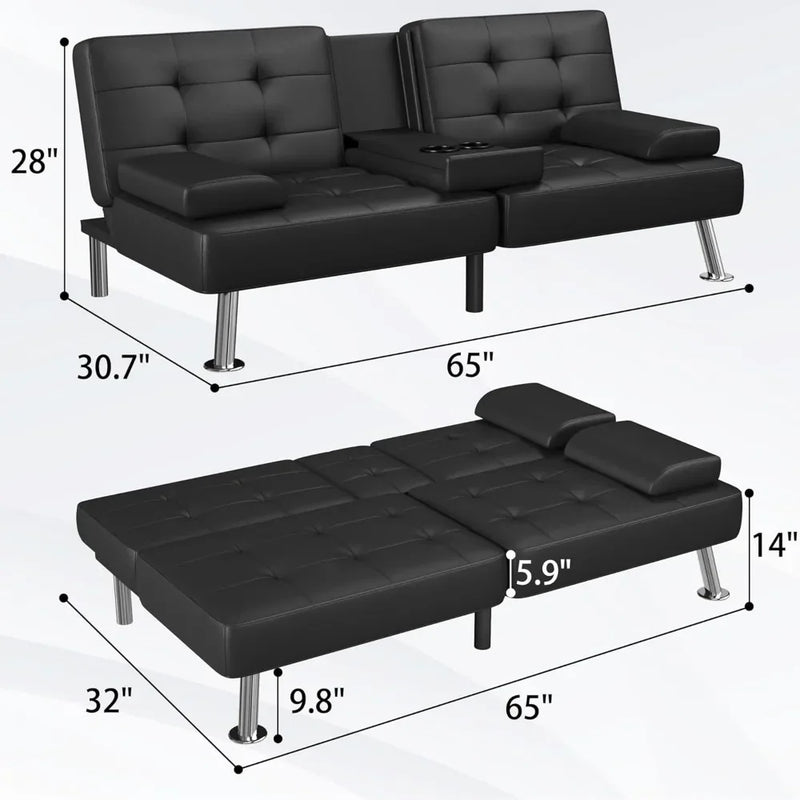 Detachable Armrest Futon Design