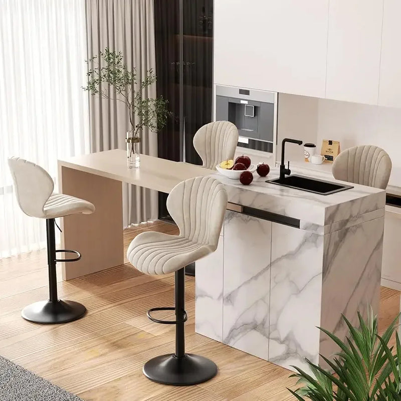 Stylish Bar Chairs with High Backrest