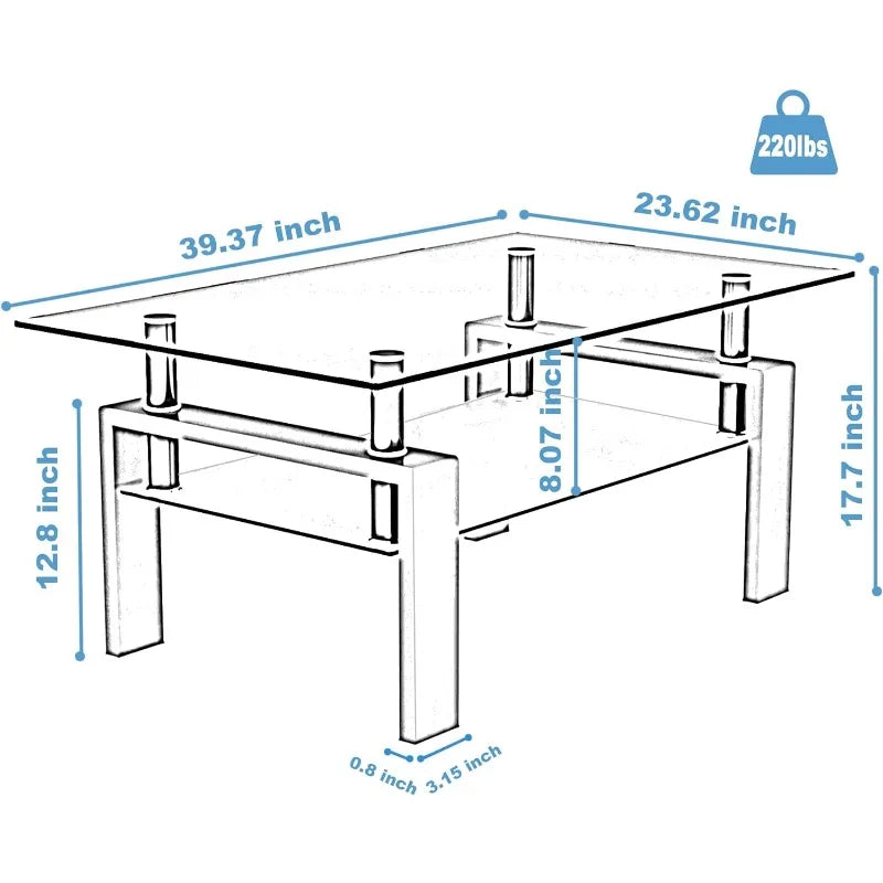 Midnight Glass Coffee Table