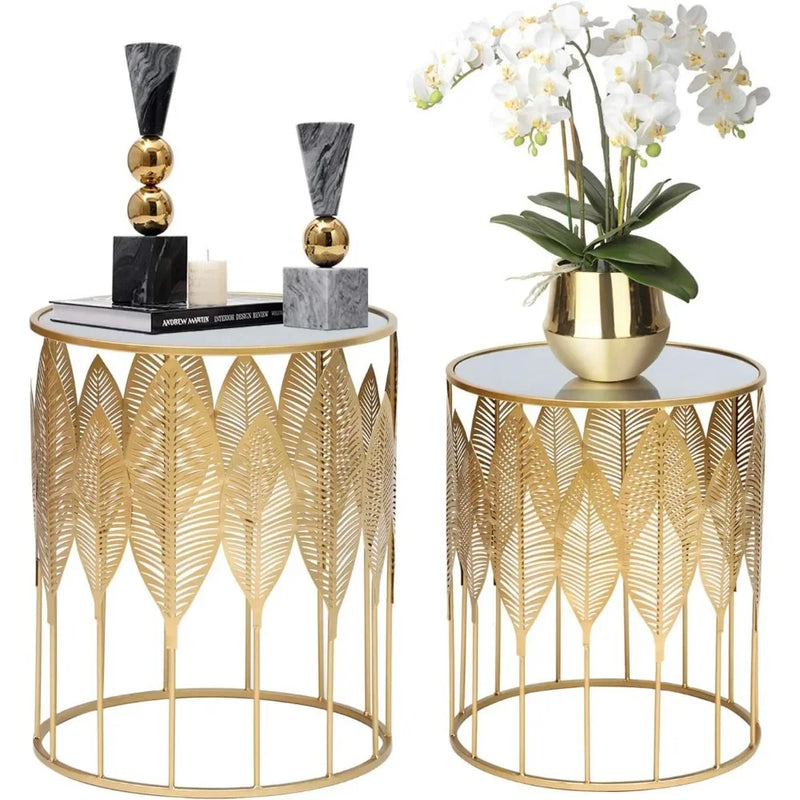 Luxe Gold Duo Side Tables