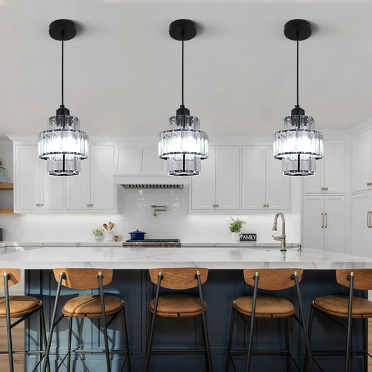 LuxeGlimmer Adjustable Crystal Pendant Light